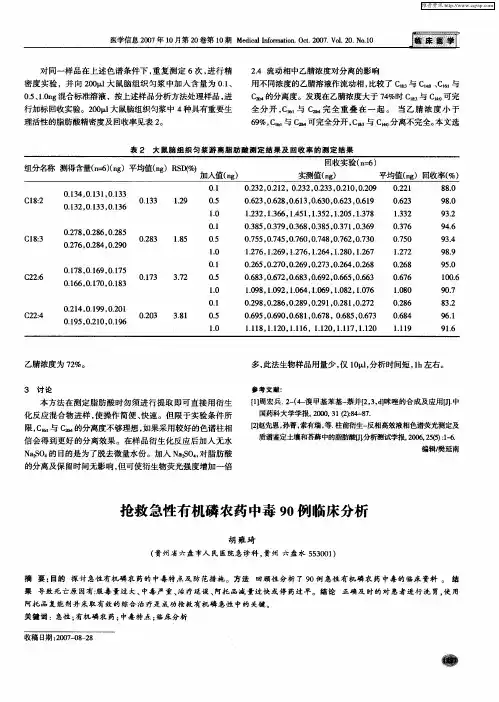 抢救急性有机磷农药中毒90例临床分析