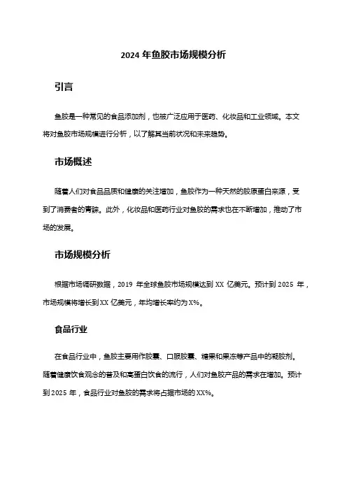 2024年鱼胶市场规模分析