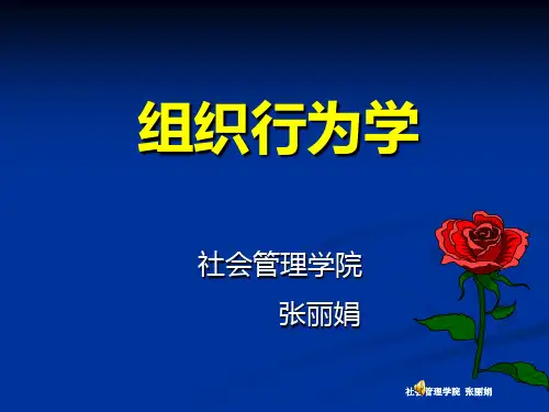 组织行为学课件 第一章导论