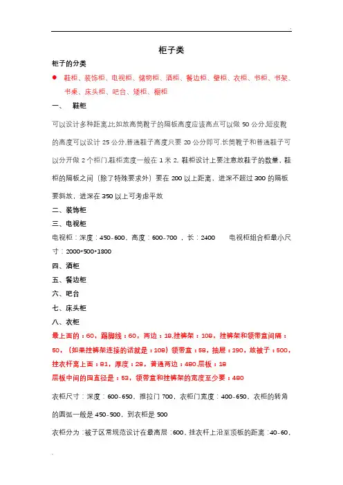 柜子尺寸