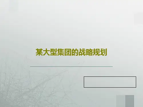 某大型集团的战略规划共137页文档