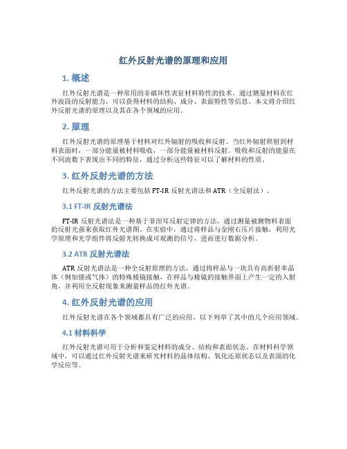 红外反射光谱的原理和应用