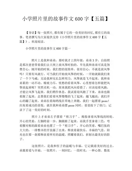 小学照片里的故事作文600字【五篇】