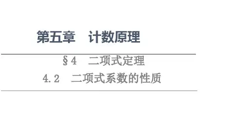 二项式系数的性质课件