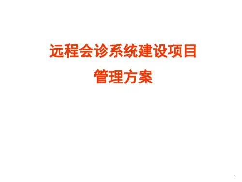 远程会诊系统建设项目管理方案ppt课件