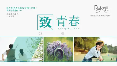 致青春纪念册毕业季相册小清新时尚ppt模板