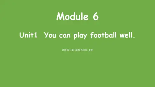 《You can play football well》PPT课件鉴赏