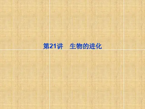高考生物一轮复习 第21讲 生物的进化名师课件 浙科版