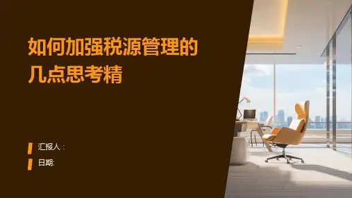 如何加强税源管理的几点思考精