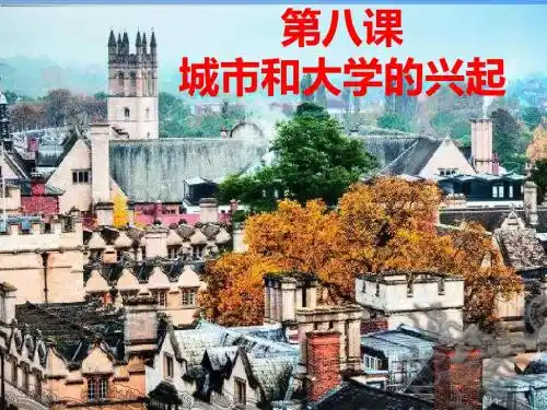 川教版九年级历史上册第三单元 第8课 城市和大学的兴起课件(共24张PPT)
