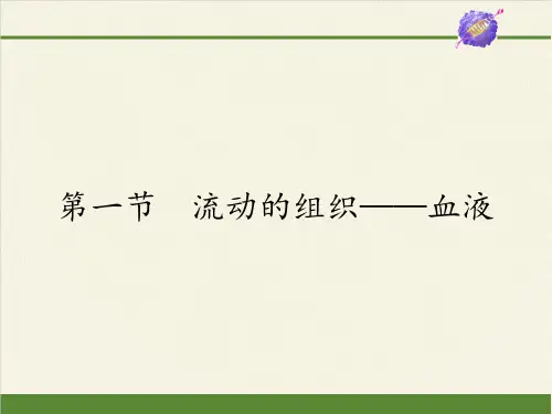 人教版初中生物七年级下册课件-4.4.1 流动的组织——血液25