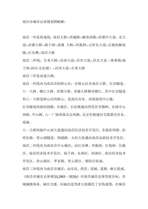 南昌市城市总体规划图略解