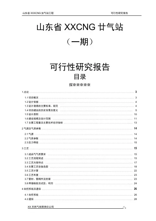 CNG加气站可行性研究报告