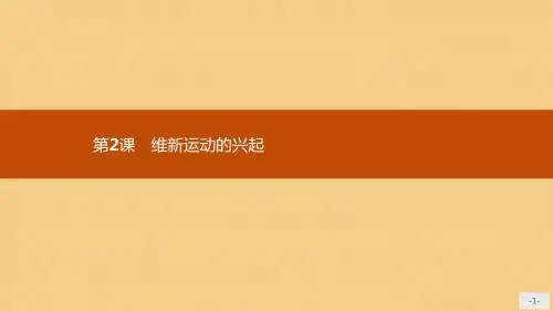 高中历史第九单元戊戌变法9.2维新运动的兴起课件新人教版选修1