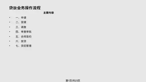 贷款业务操作流程PPT课件