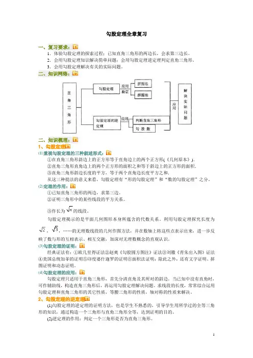 勾股定理全章复习教学设计