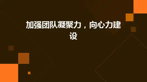 加强团队凝聚力,向心力建设