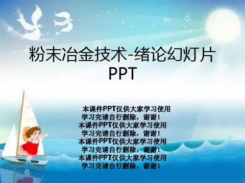 粉末冶金技术-绪论幻灯片PPT