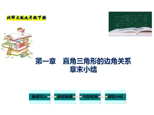第一章 直角三角形的边角关系-九年级数学下册课件(北师大版)
