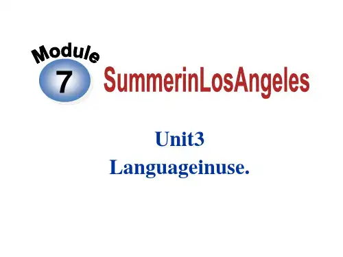 外研版八下module7 unit3教学设计课件授课