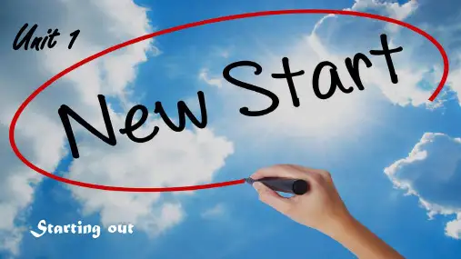 Unit+1+A+New+Start+Starting+out+英语外研版(2019)必修第一册+