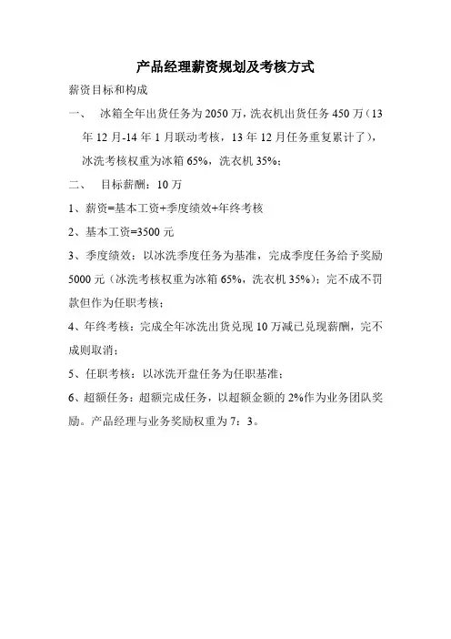 产品经理薪酬