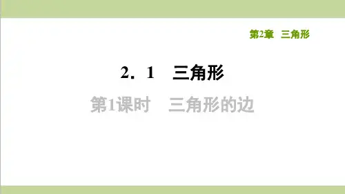 湘教版八年级上册数学 2.1.1三角形的边 复习课后习题练习课件