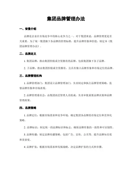 集团品牌管理办法