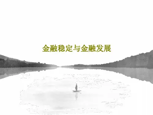 金融稳定与金融发展31页PPT