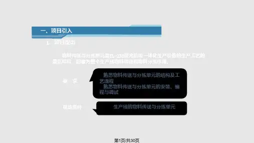物料传送与分拣单元的组成光机电一体化设备安装与调试PPT课件