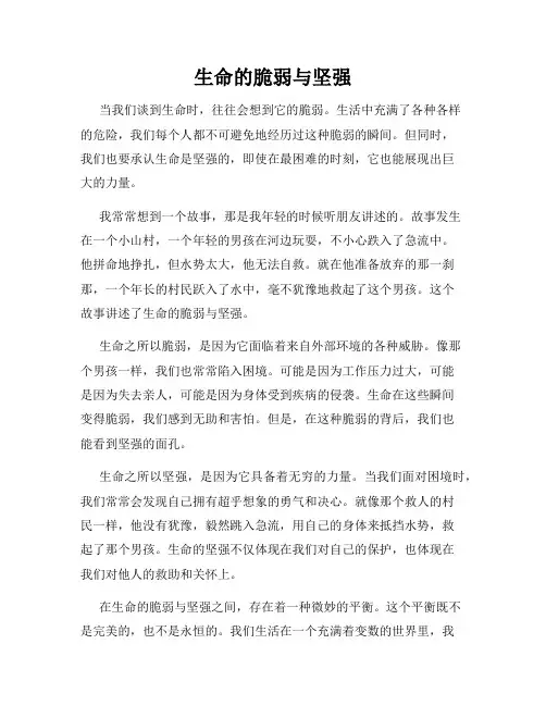 生命的脆弱与坚强
