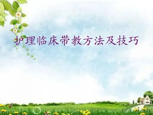 护理临床带教方法及技巧(8月份)