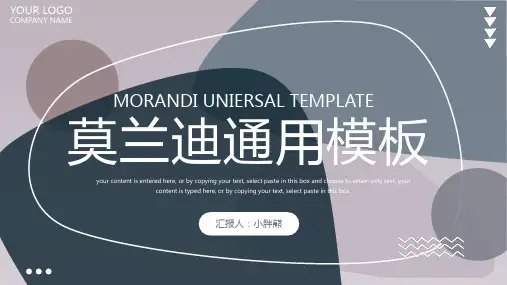蓝色系莫兰迪销售汇报ppt通用模板