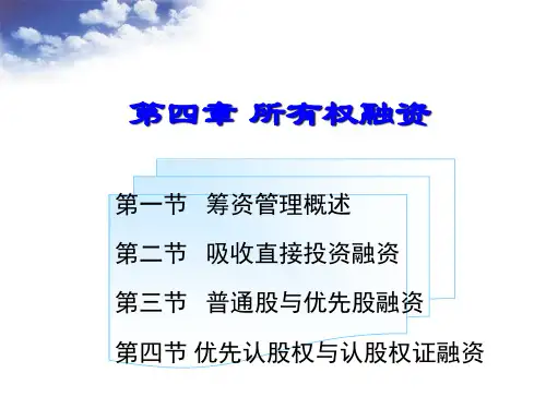 所有权融资(PPT 71页)