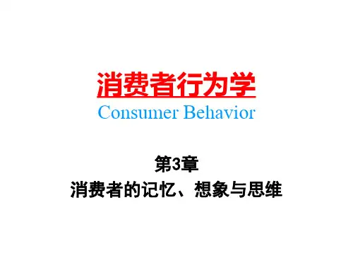 中南大学《消费行为学》第3章 消费者的记忆、想象与思维