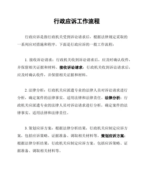 行政应诉工作流程