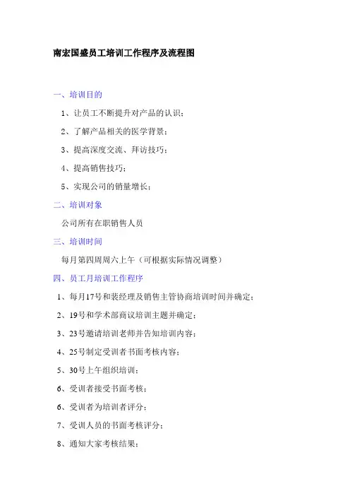 南宏国盛员工培训作程序及流程图