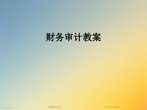 财务审计教案
