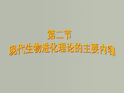 现代生物进化论的重要内容全 PPT资料共79页
