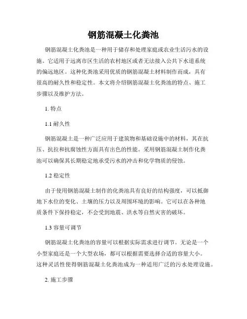 钢筋混凝土化粪池
