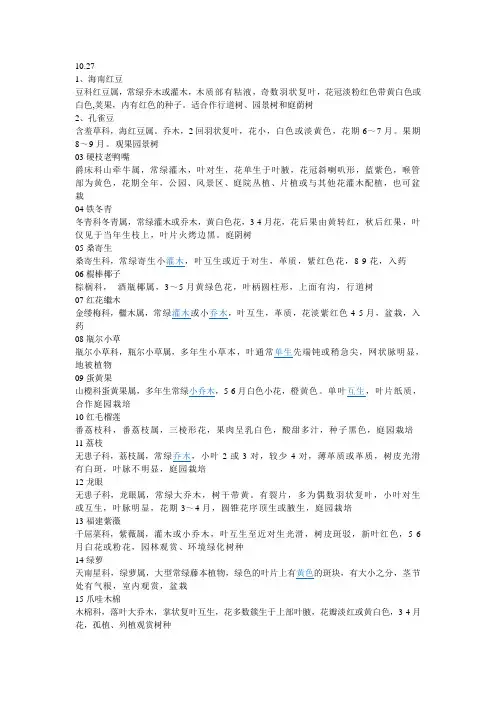 海南常见观赏树木