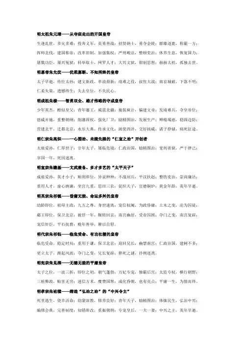 明朝十六帝