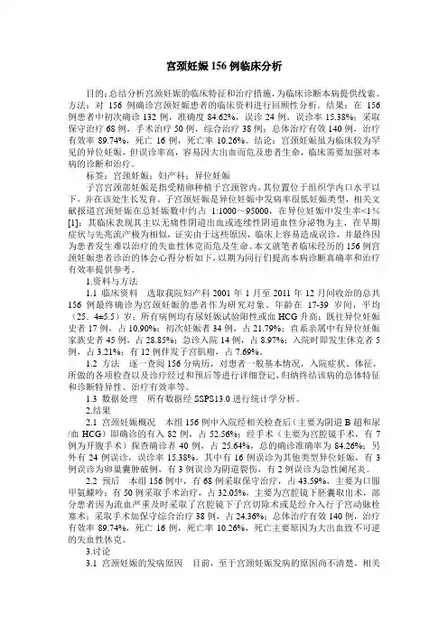宫颈妊娠156例临床分析