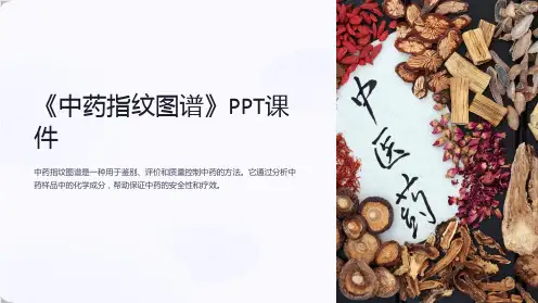 《中药指纹图谱》课件