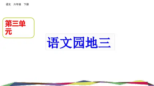 部编人教版六年级语文下册《语文园地三》精美PPT课件