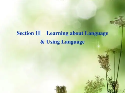 高中英语 Unit 2 The Olympic GamesSectionⅢ同步教学课件必修2
