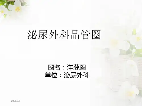 泌尿外科品管圈洋葱圈