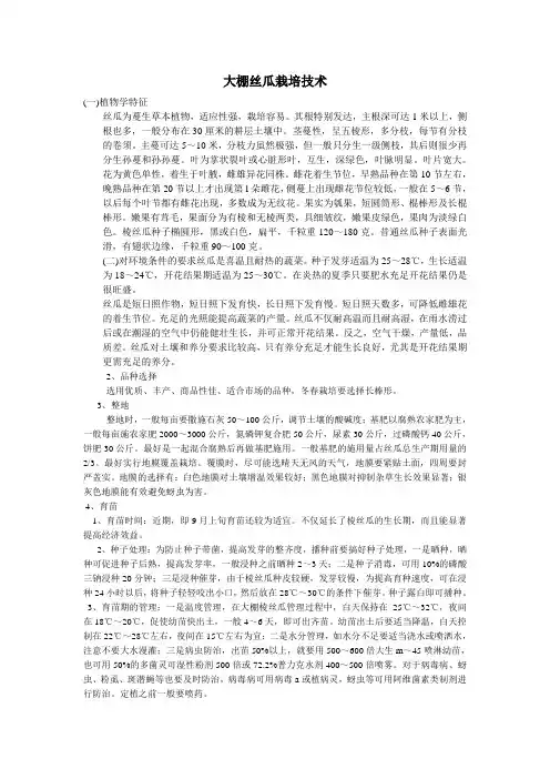 丝瓜栽培