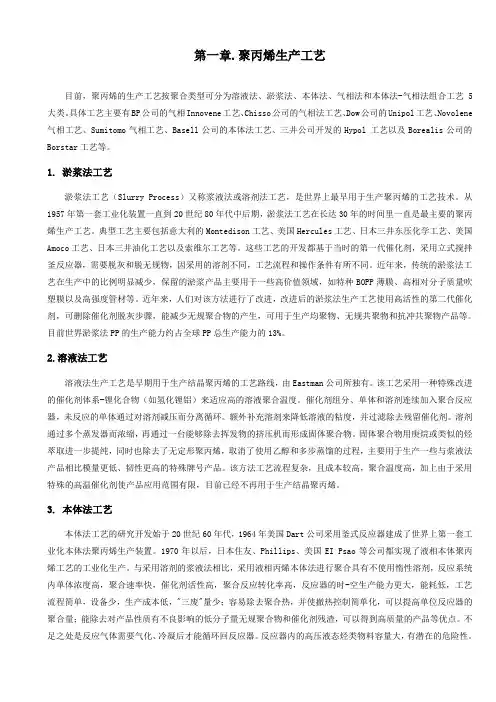聚丙烯生产工艺技术