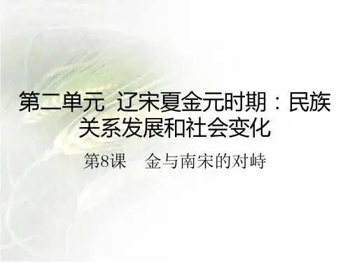 七年级历史下册第8课金与南宋的对峙